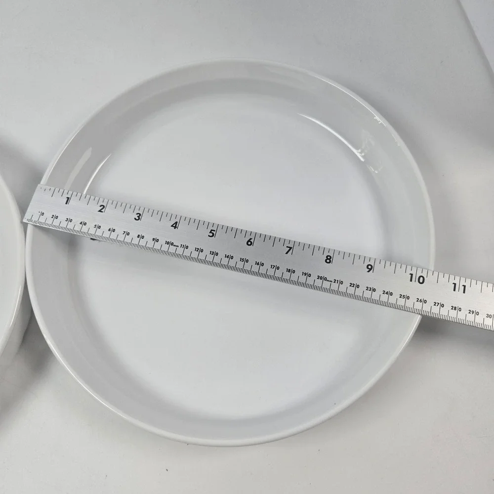 Corning Ware French White Quiche Tart Dish Set of 2 24cm Round White Ceramic